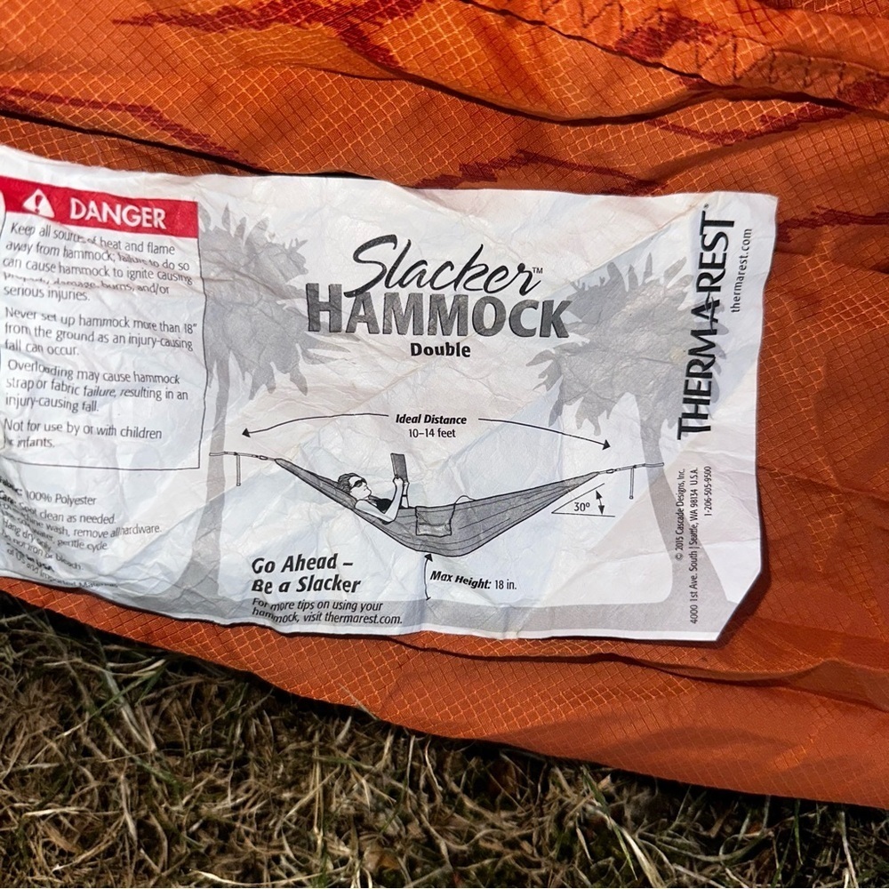 Thermarest slacker double hammock - Picture 4 of 4